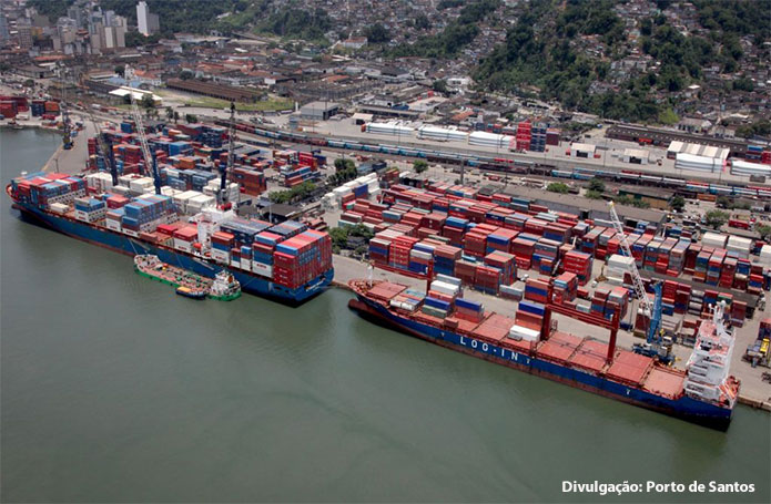 Portos brasileiros movimentaram 596 milhões de toneladas de cargas no primeiro semestre, segundo Antaq